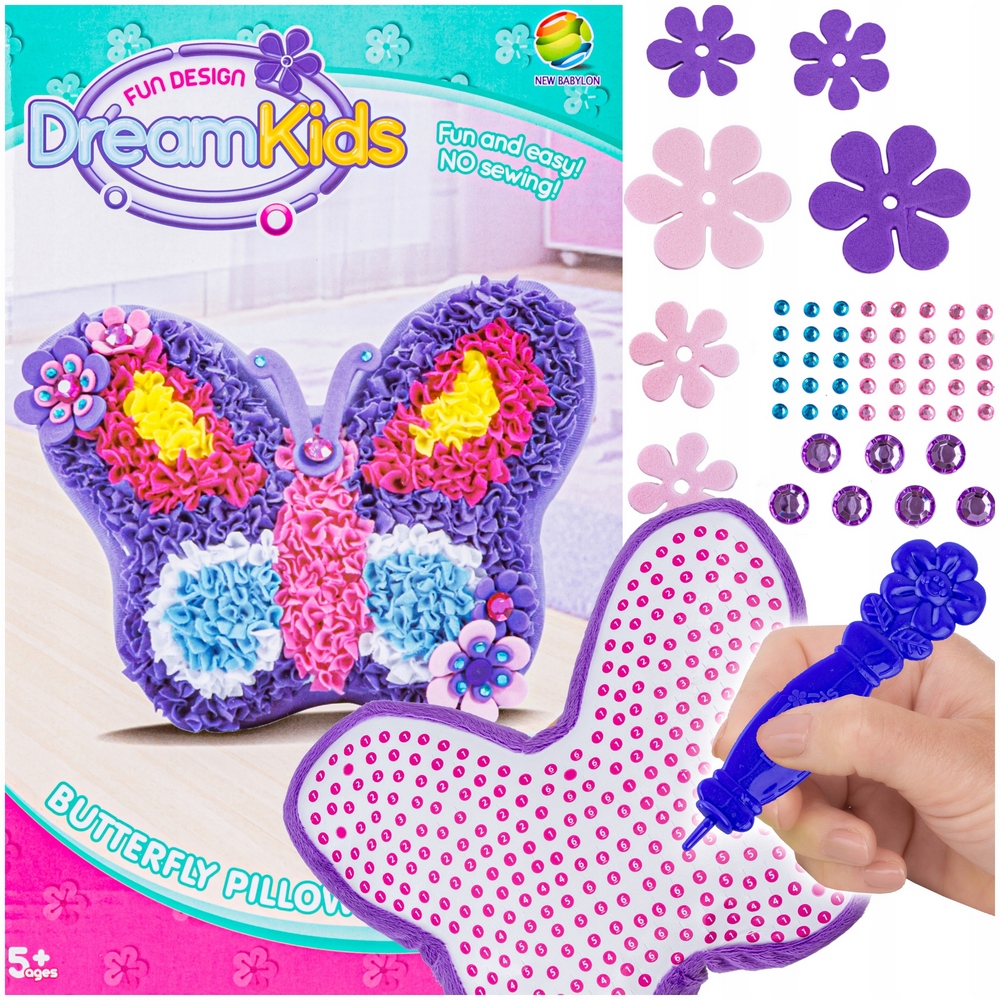 Kreatívna SET pre deti, MASKOT, DEKRATÍVNY VANKÚŠEK pre deti, KRÍŽ